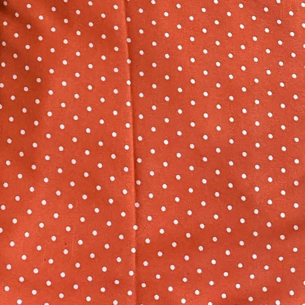 Simple Orange White Dot Bed Flat Top Sheet